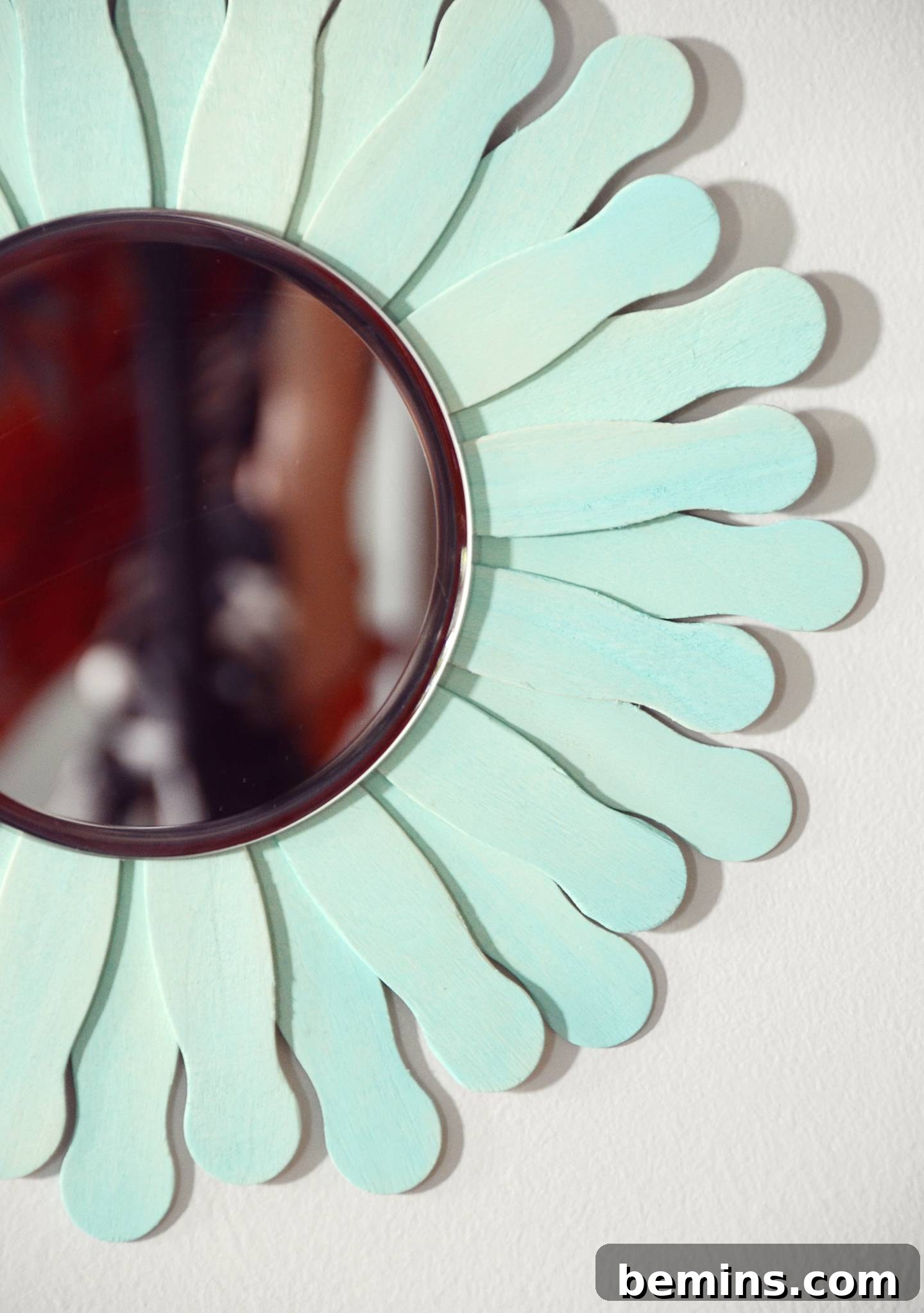 DIY Wooden Starburst Mirror - Close Up Detail