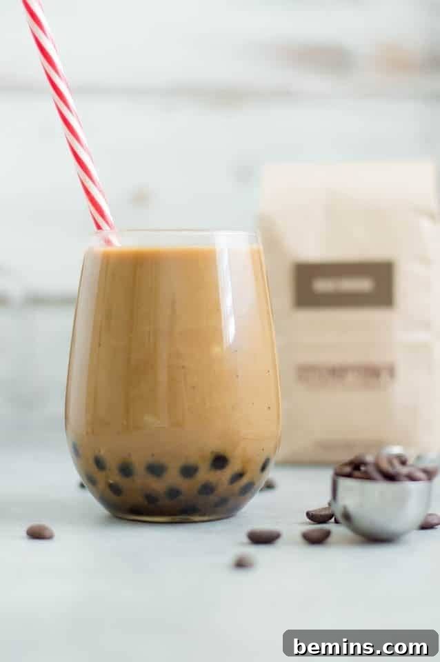 Boba cold brew iced coffee