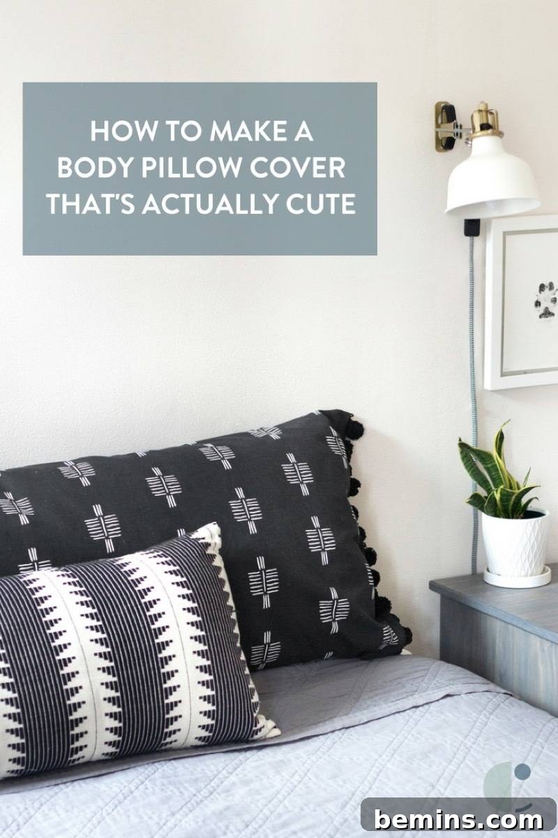 Crafting a Chic Body Pillow Cover: A DIY Guide 14 How to make a body pillow case