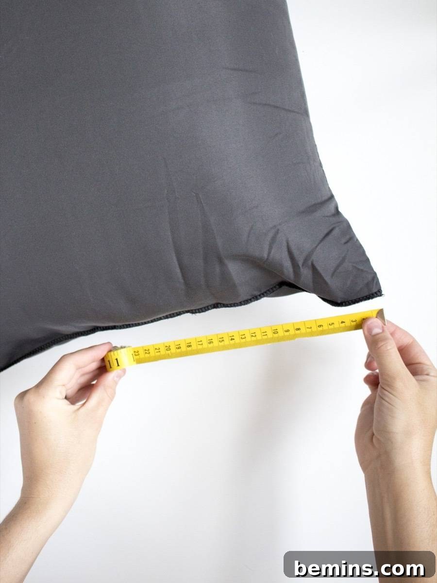 Crafting a Chic Body Pillow Cover: A DIY Guide 5 Measuring a body pillow