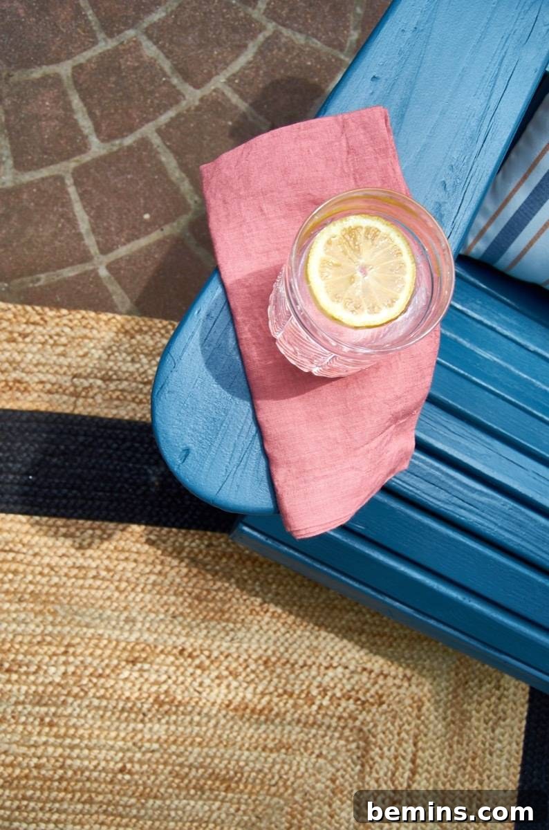 Summer-Ready Patio: A Fast & Fun Refresh 14 lemon water outside a shelf