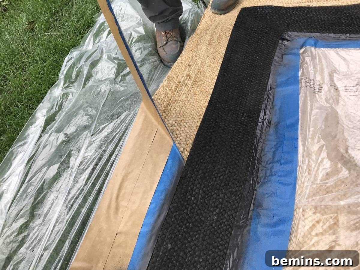 Summer-Ready Patio: A Fast & Fun Refresh 9 A person standing on a tarp on the ground.