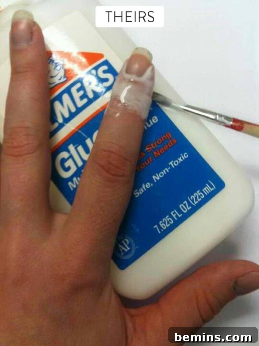 Do Pinterest Beauty Hacks Really Deliver? 17 Painting glue around fingernails