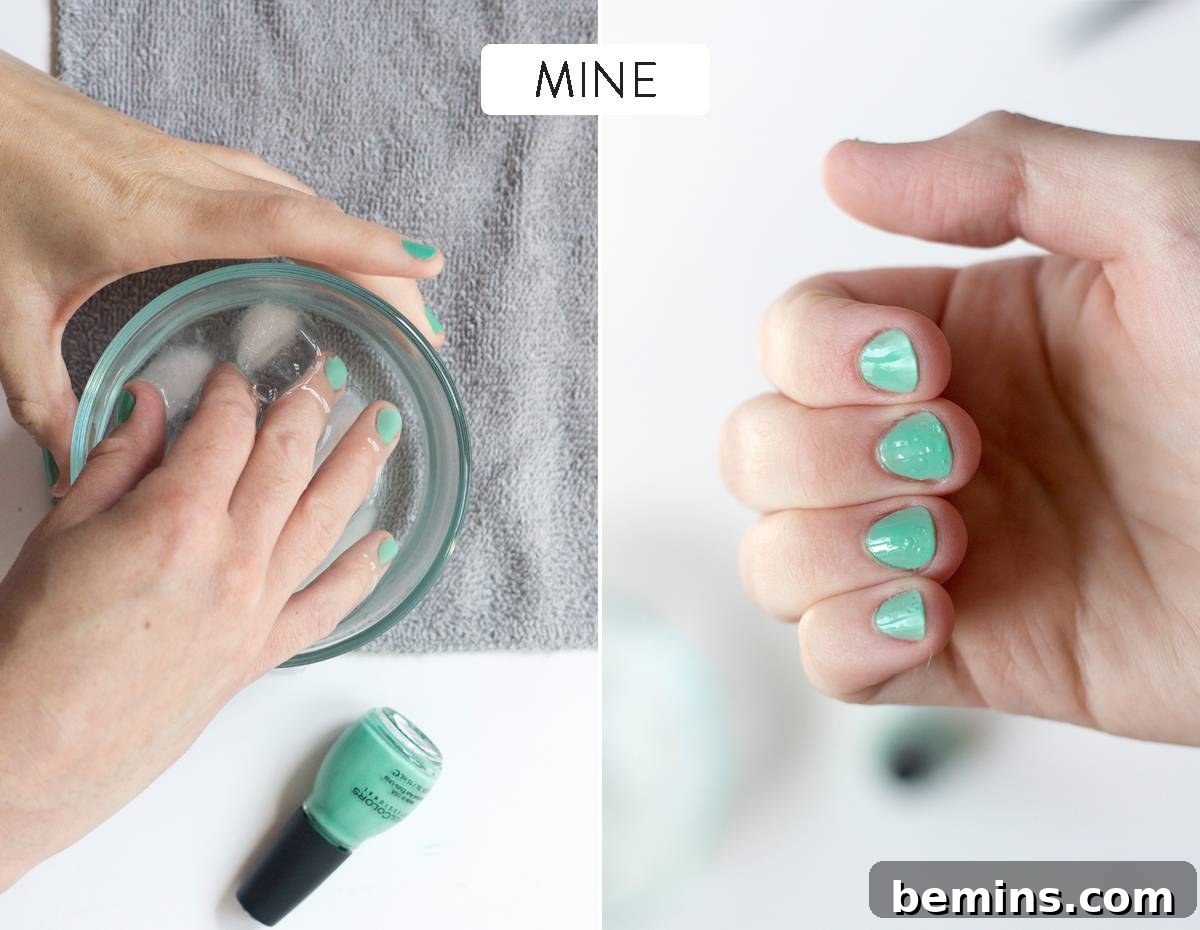 Do Pinterest Beauty Hacks Really Deliver? 24 Soaking nails in ice water to dry polish more quickly