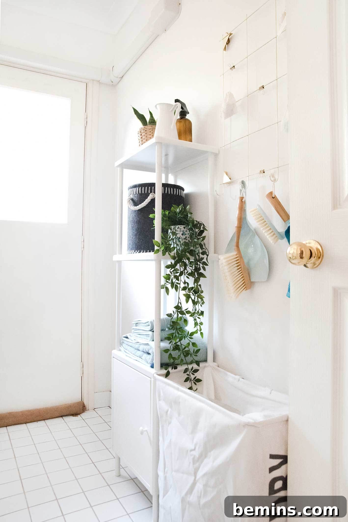 Laundry Room Makeover: Smart Storage Solutions 9 Hanging laundry room storage on wall