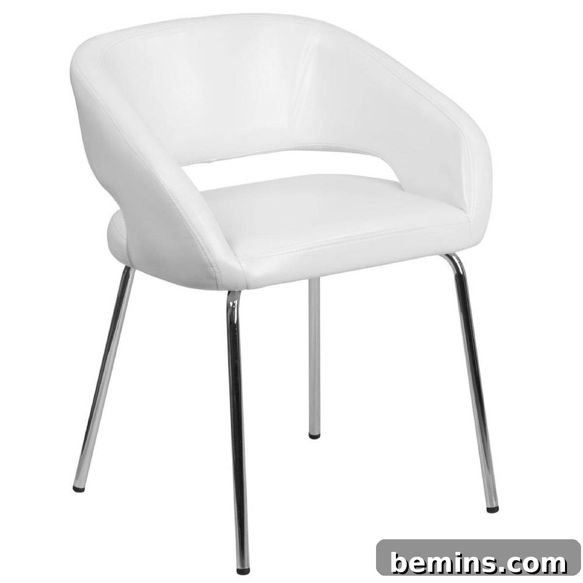Contemporary leather side chair from The Home Depot
