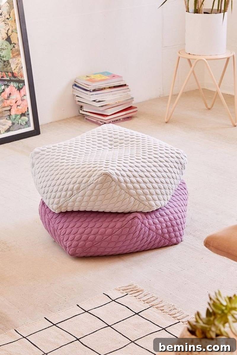 Marshmallow hexagon floor pillows from UO