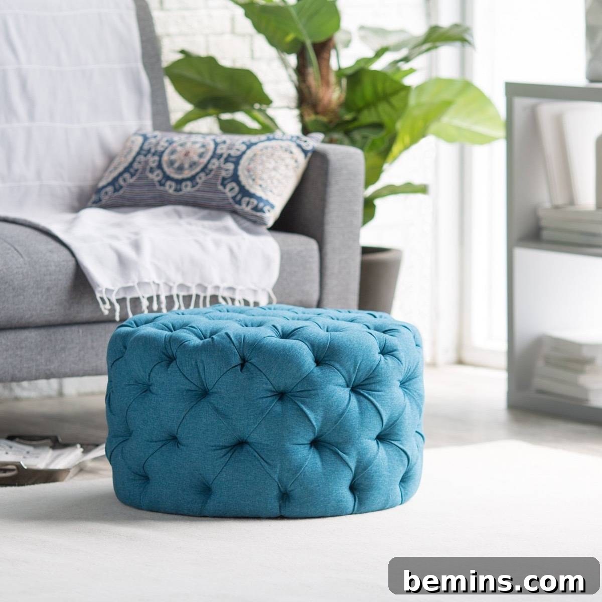 Allover tufted ottoman from Hayneedle