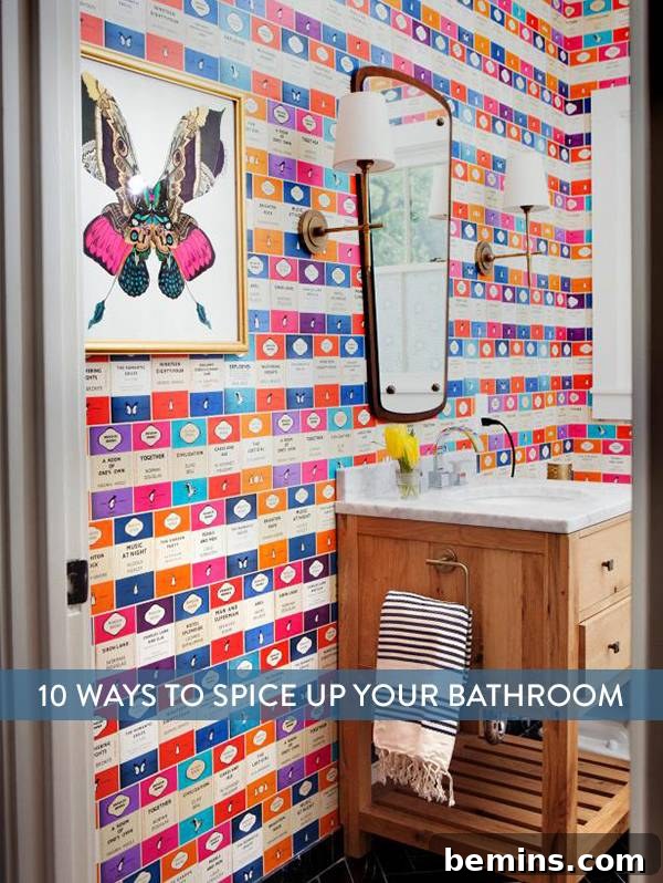 Stylish bathroom with a combination of unique elements