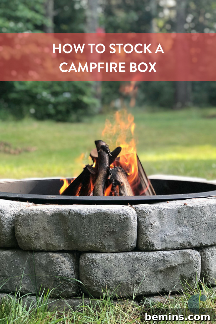 How to Build the Ultimate Campfire Starter Kit 6 Infographic showing how to stock a campfire box
