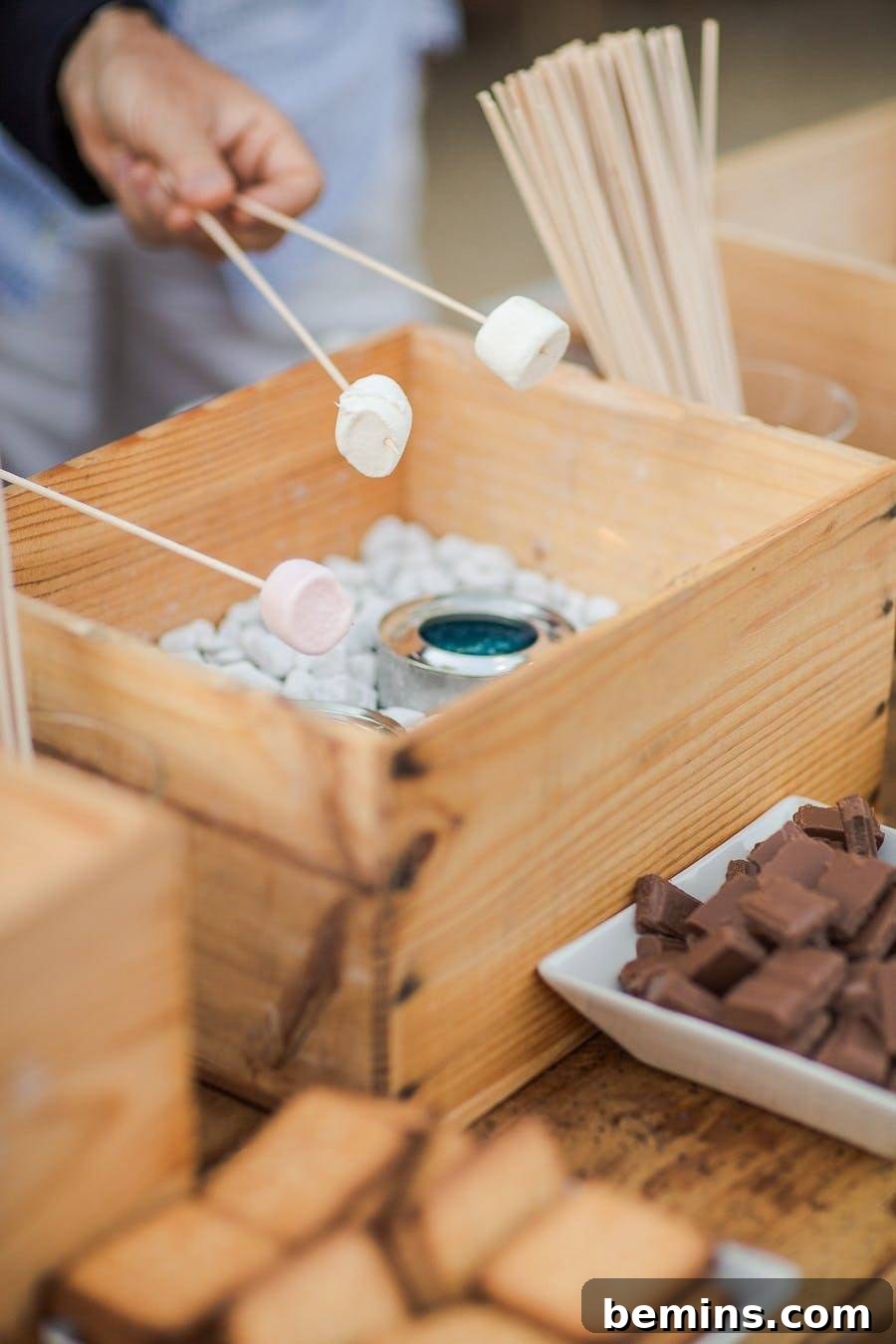 DIY s'mores station for movie night