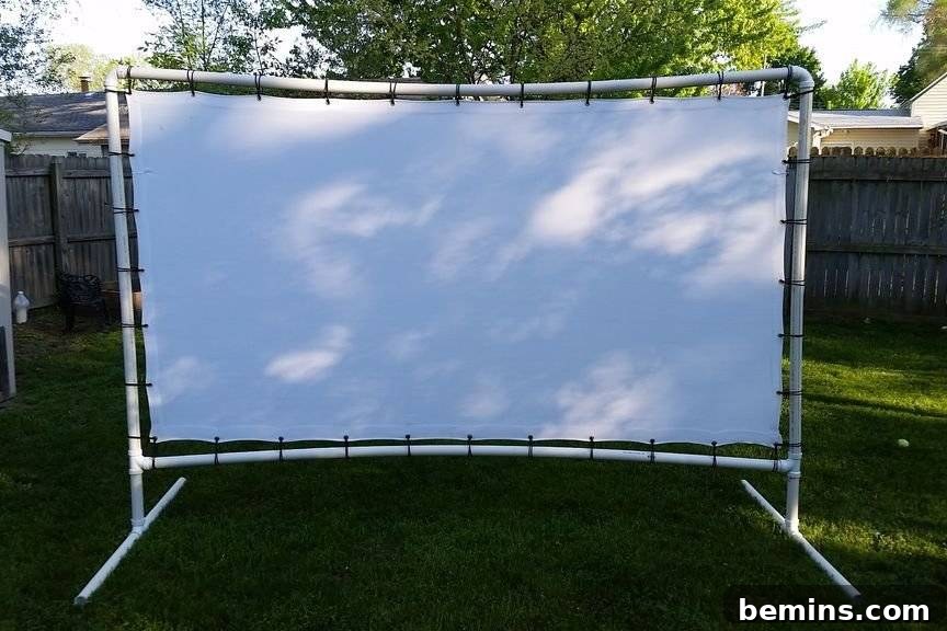 DIY outdoor movie screen project