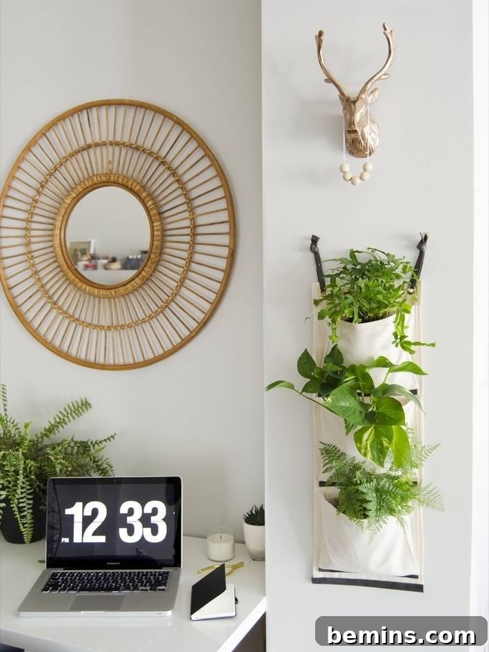 Lush Walls: Elevate Your Home with Vertical Gardens 15 DIY hanging fabric planter