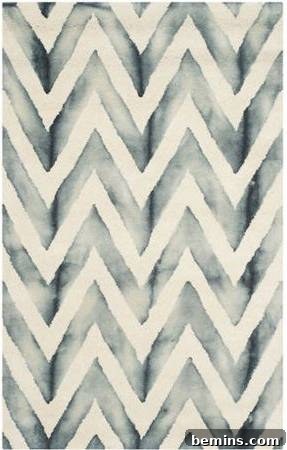 Watercolor Chevron Rug