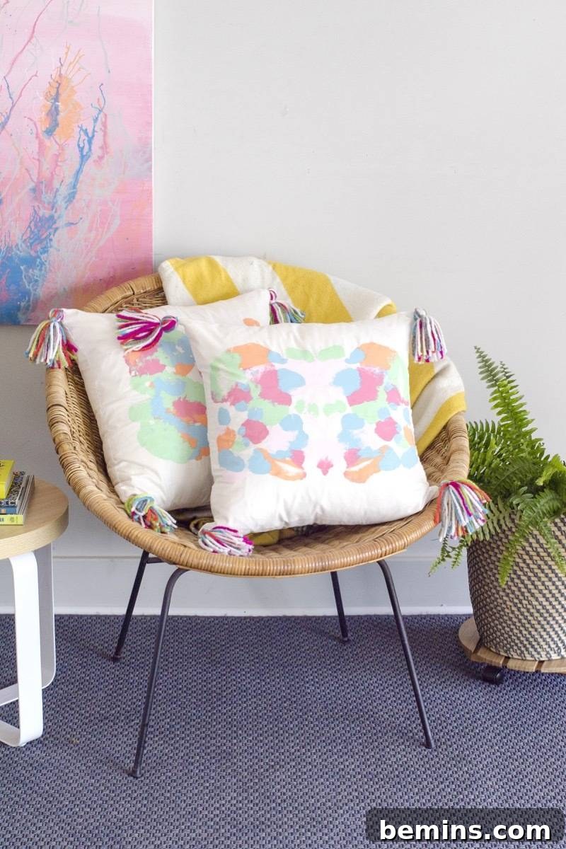 Inkblot Pillow Creations 12 Two Neon Ink Blot Pillows