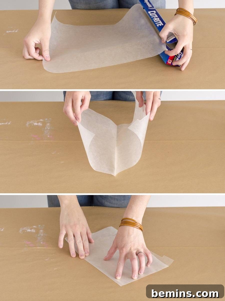 Inkblot Pillow Creations 5 Step 2: Fold the Wax Paper