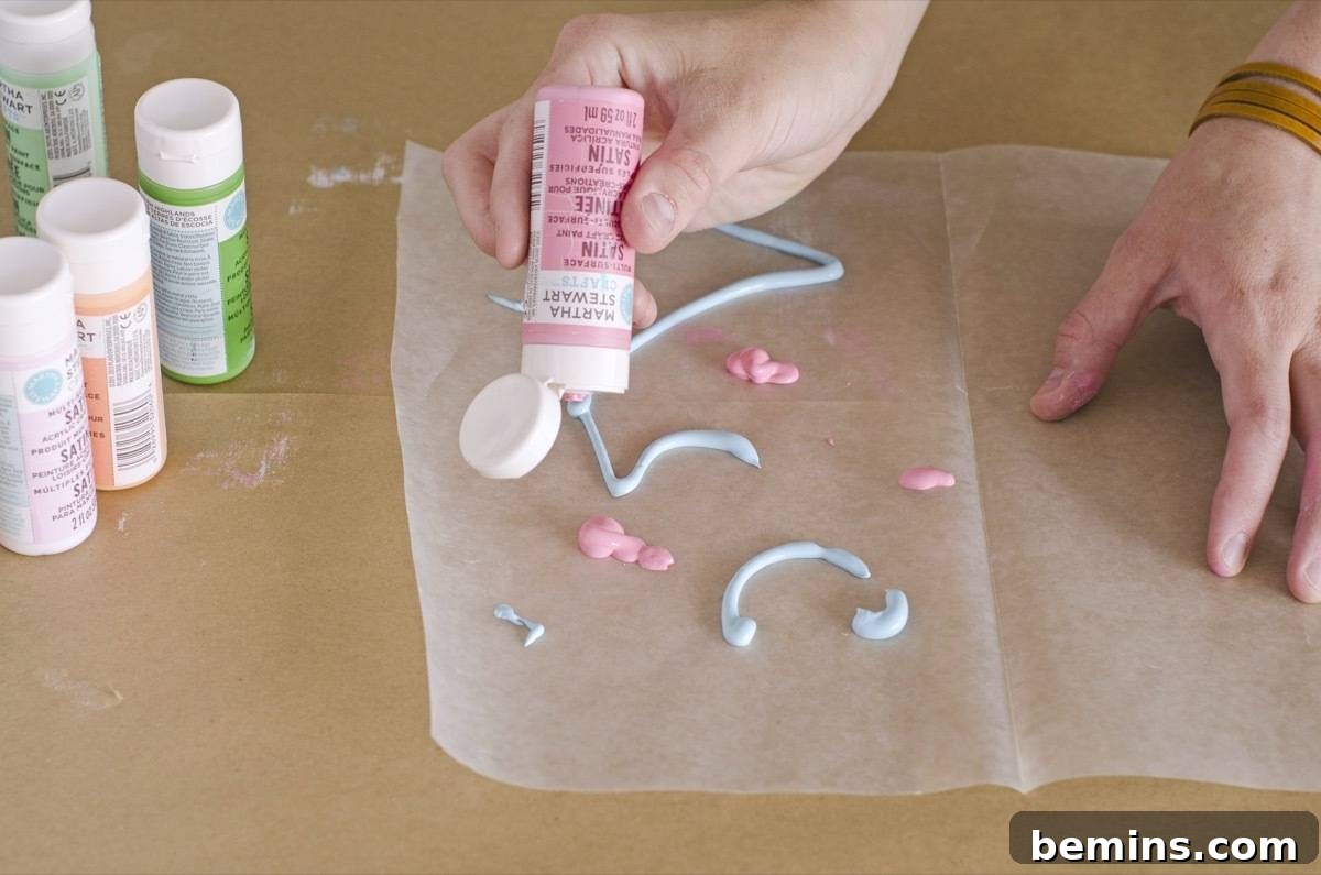 Inkblot Pillow Creations 6 Step 3: Apply Acrylic Paint to the Wax Paper
