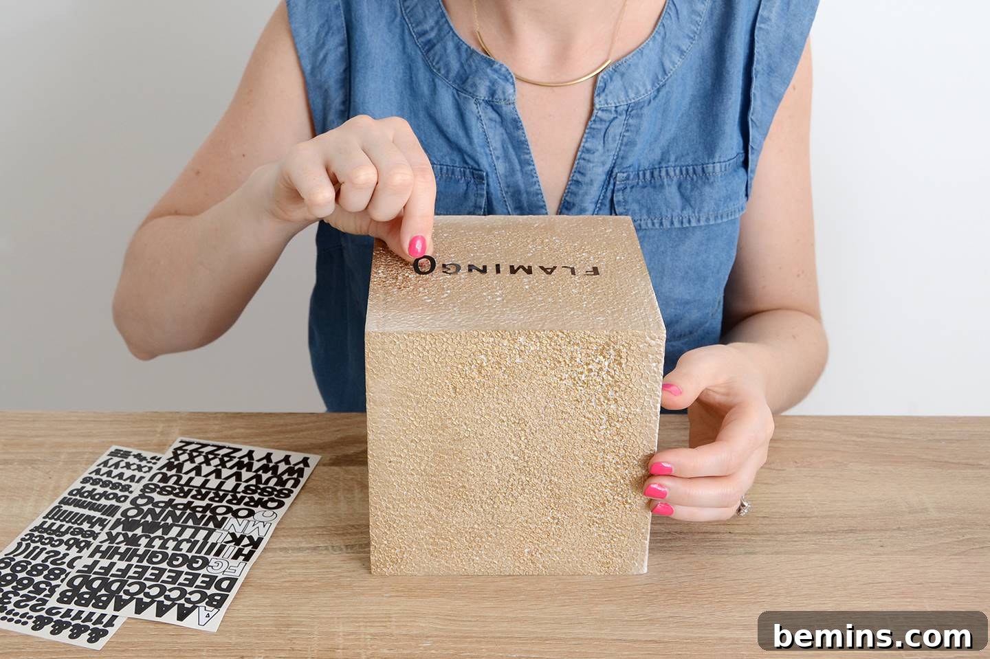 Adding Letter Stickers to the Cubes