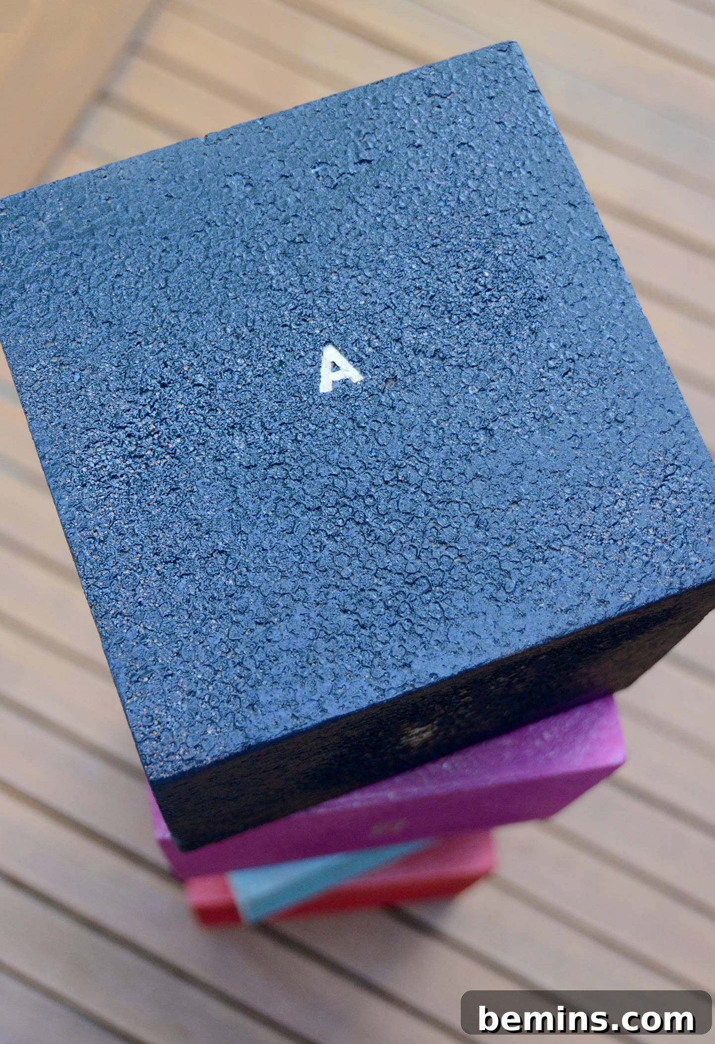 Playing with the Giant Word Dice Outdoors