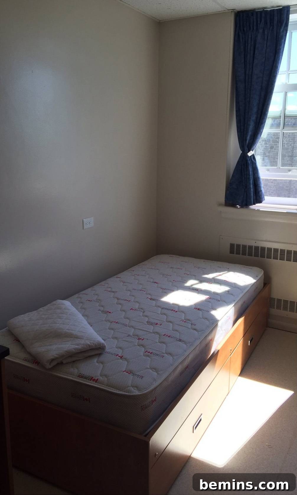 Dorm Room Before: A Blank Canvas Awaiting Transformation
