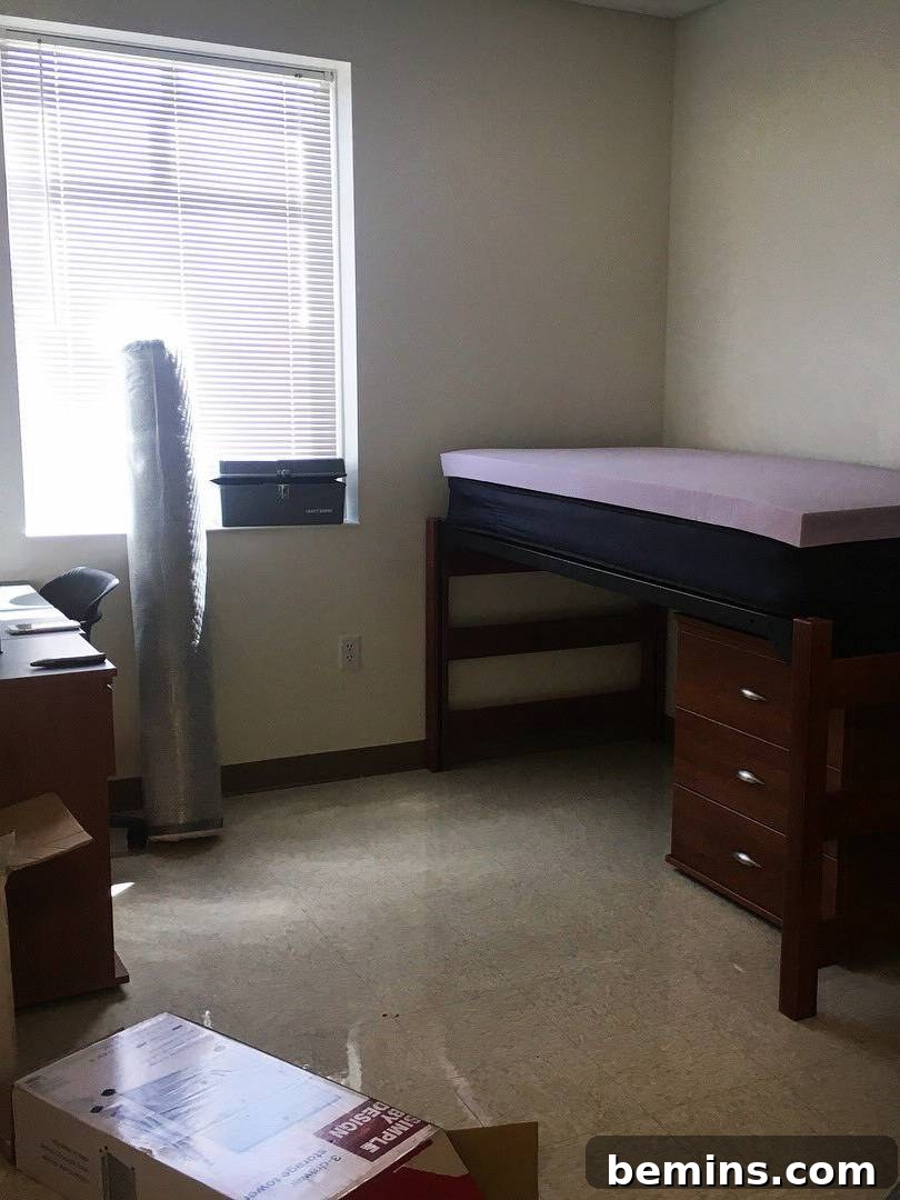 Before: A wooden table lying in the corner of a room with a window next to it.