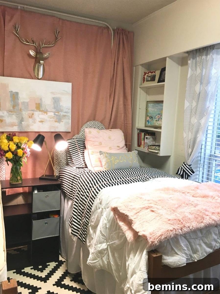 After: Dorm room decor ideas