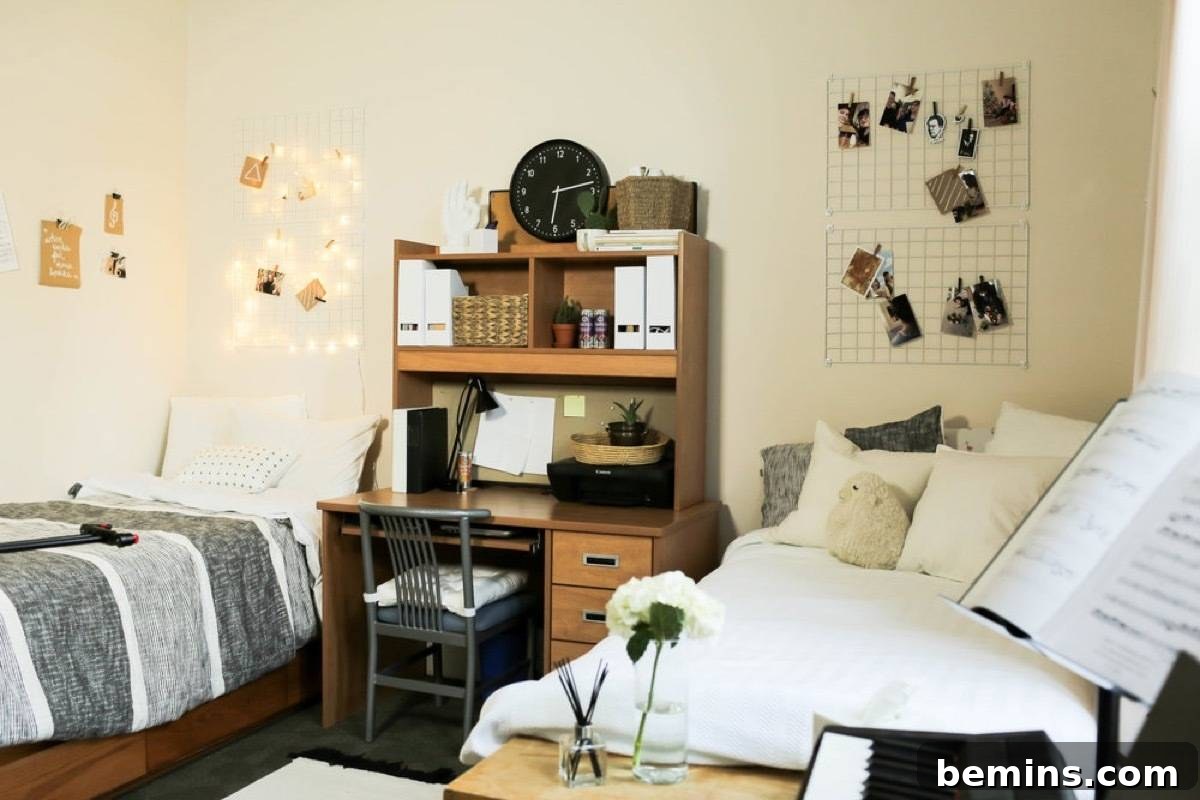 Cute Dorm Room After: Stylish and Organized Living Space