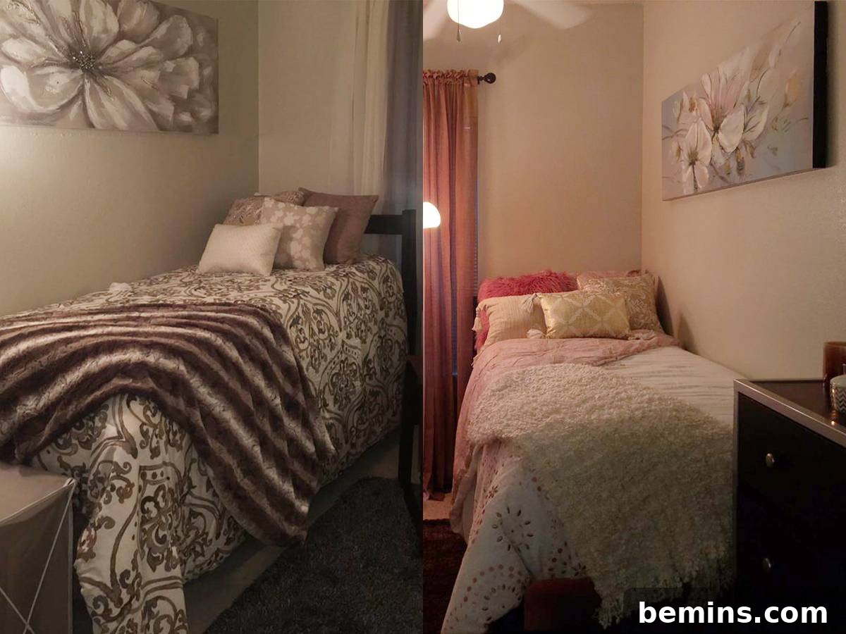 After: A Vibrant and Inviting Dorm Room Transformation