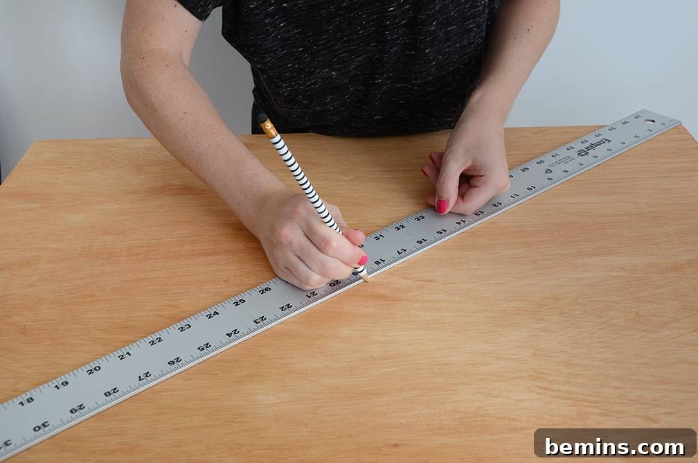 Craft Your Pup's Outdoor Oasis 5 Measuring for leg placement on dog bed