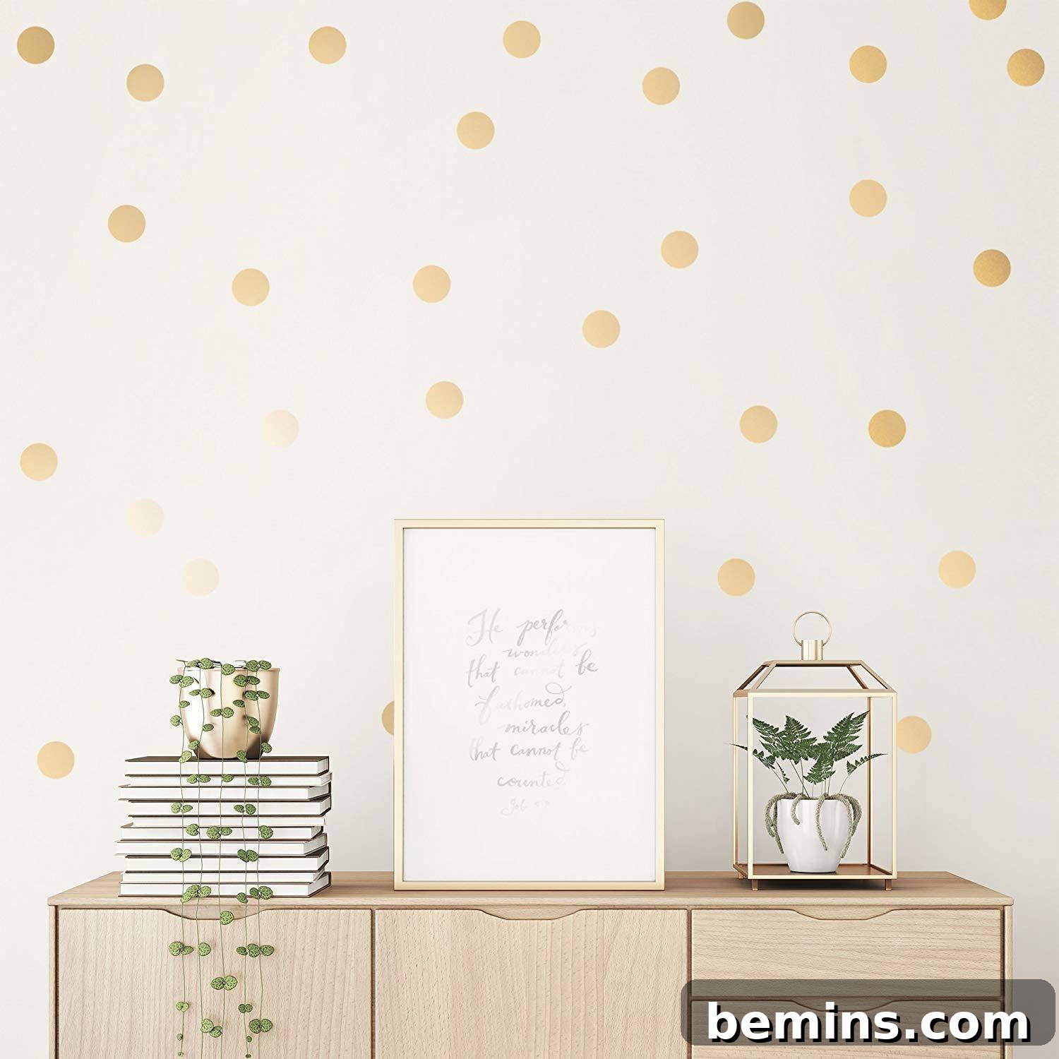 Gold wall decals for dorm room decoration