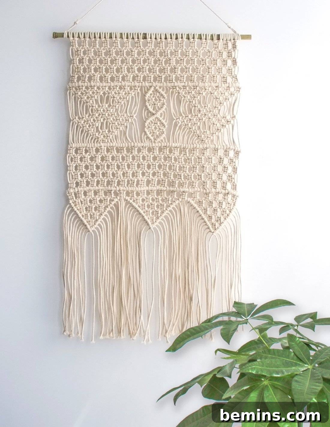 Bohemian macrame wall hanging for dorm decor