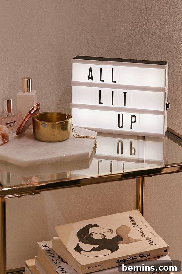 Cinema light box for personalized dorm decor