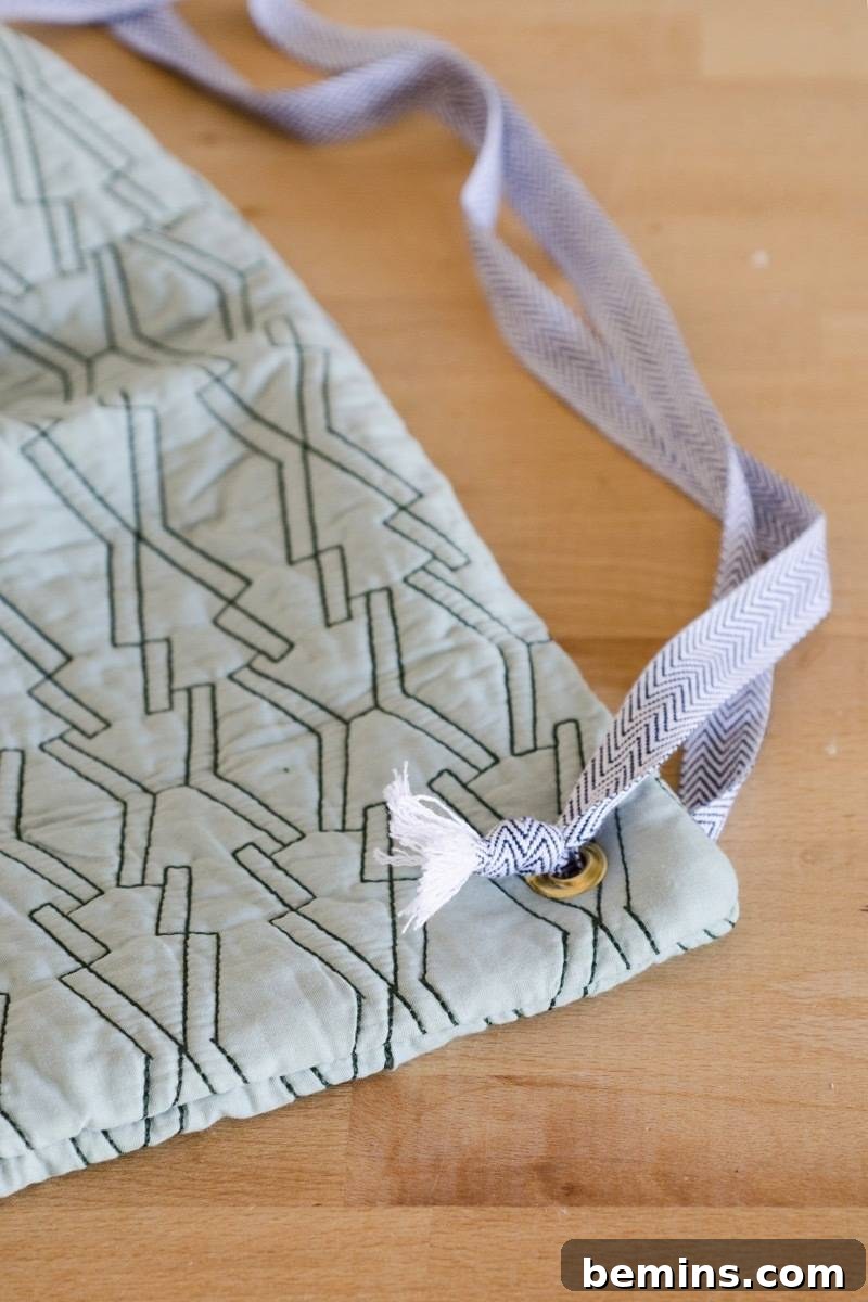 From Pillow to Pack: Crafting a Drawstring Backpack 13 Finished Drawstring Backpack