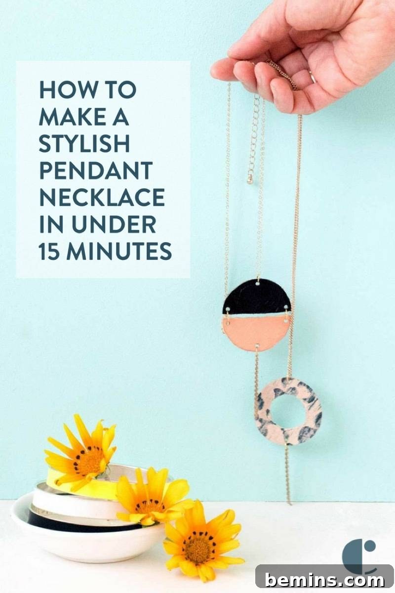 DIY leather necklaces