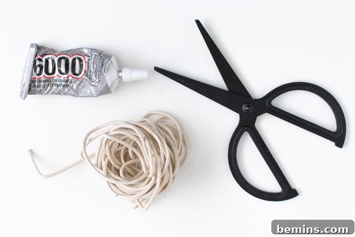 Materials for DIY Stackable Knot Bracelets
