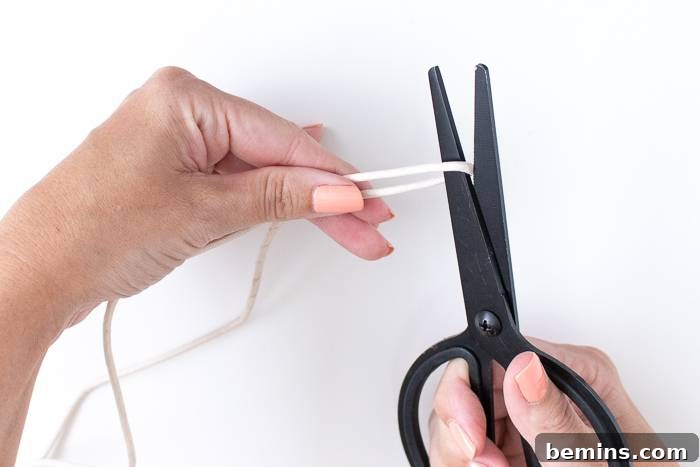 Step 1: Measuring and Cutting the Cording