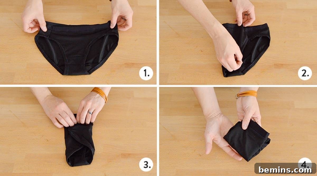 Guide on how to fold underwear neatly for drawer organization