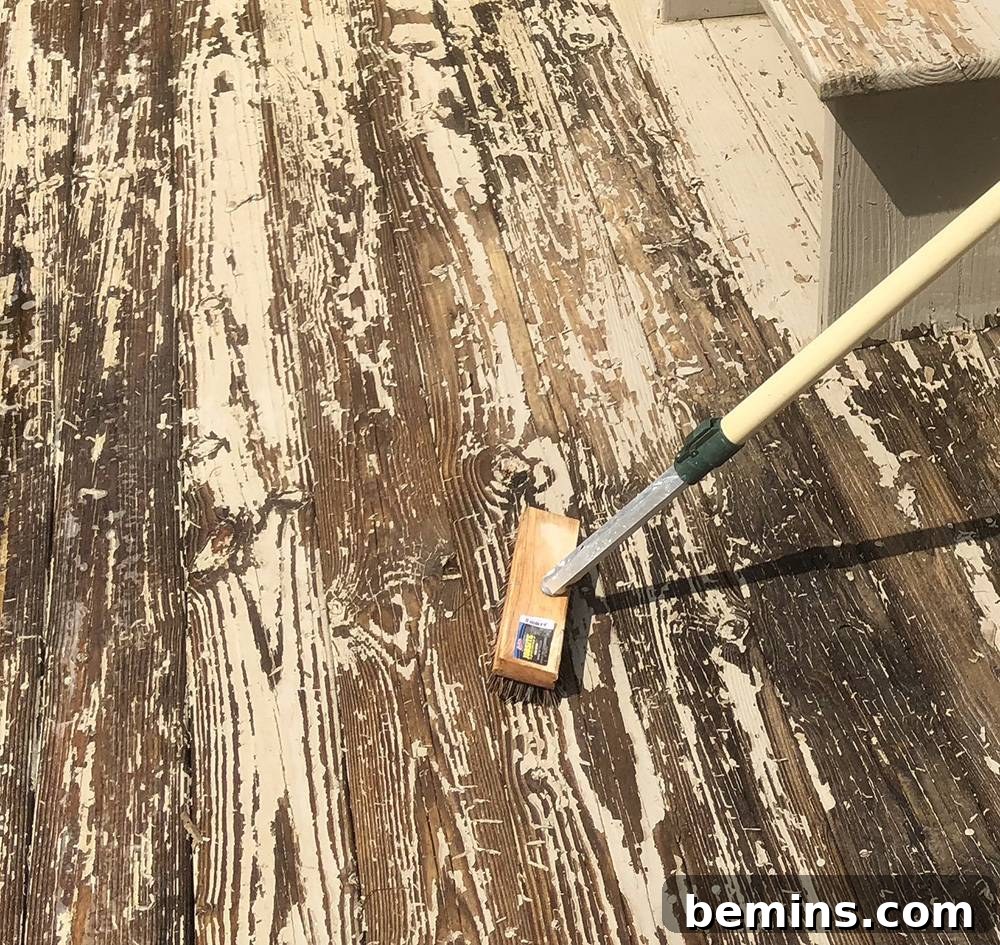 The Ultimate Deck Stripper Showdown 7 deck with finish mostly removed