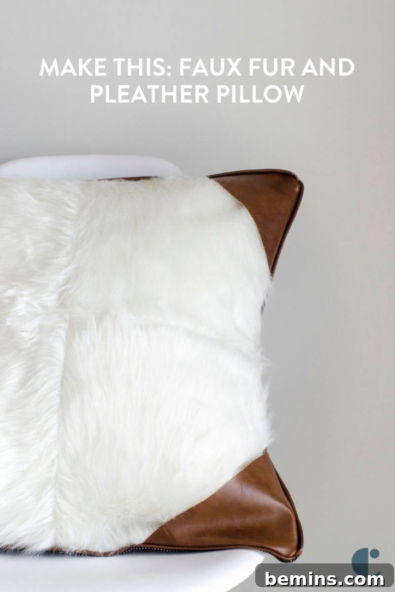 How to make a faux fur and pleather pillow