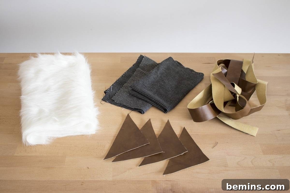 Leather/Fur Pillow | Step 1