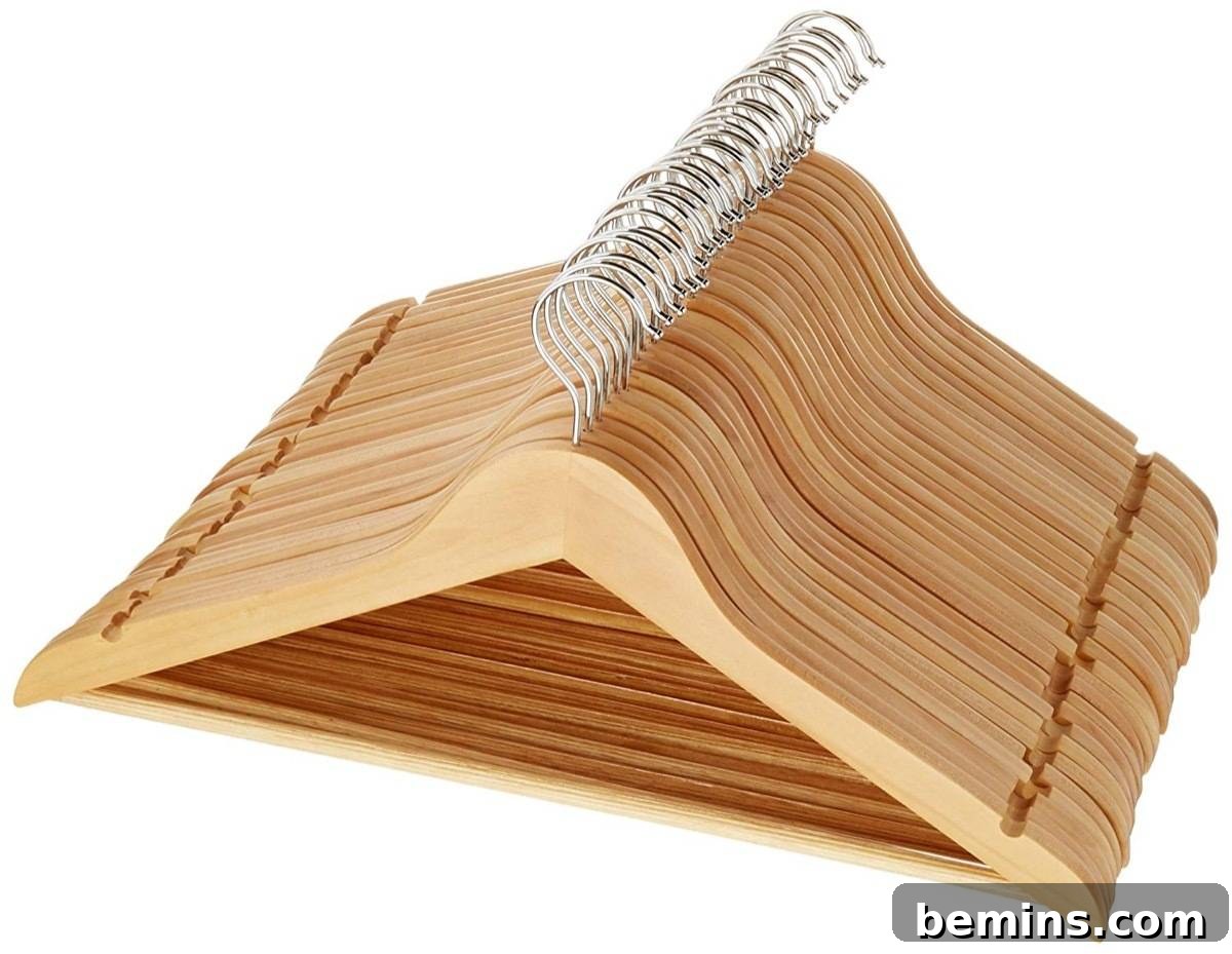 23 Budget-Friendly Organization Finds for a Clutter-Free Life 18 Wood hangers