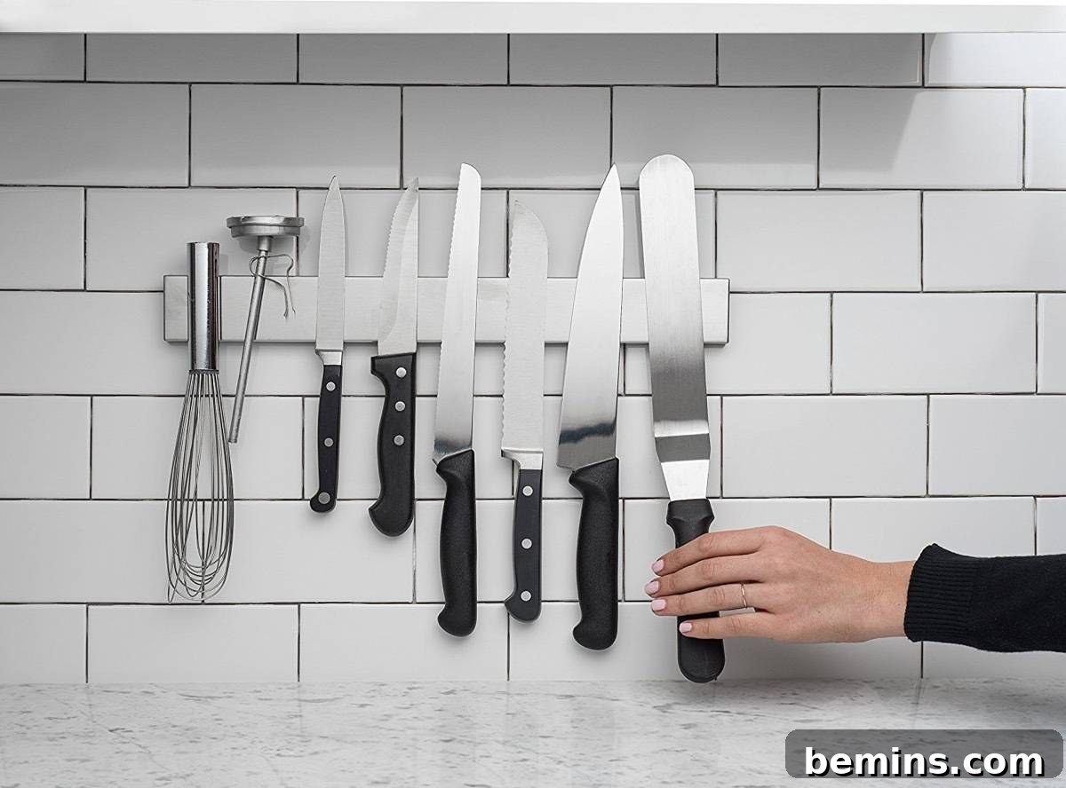 23 Budget-Friendly Organization Finds for a Clutter-Free Life 4 Magnetic knife rack
