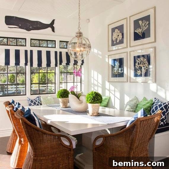 Nautical Influenced Dining Room: A Stylish and Inviting Space