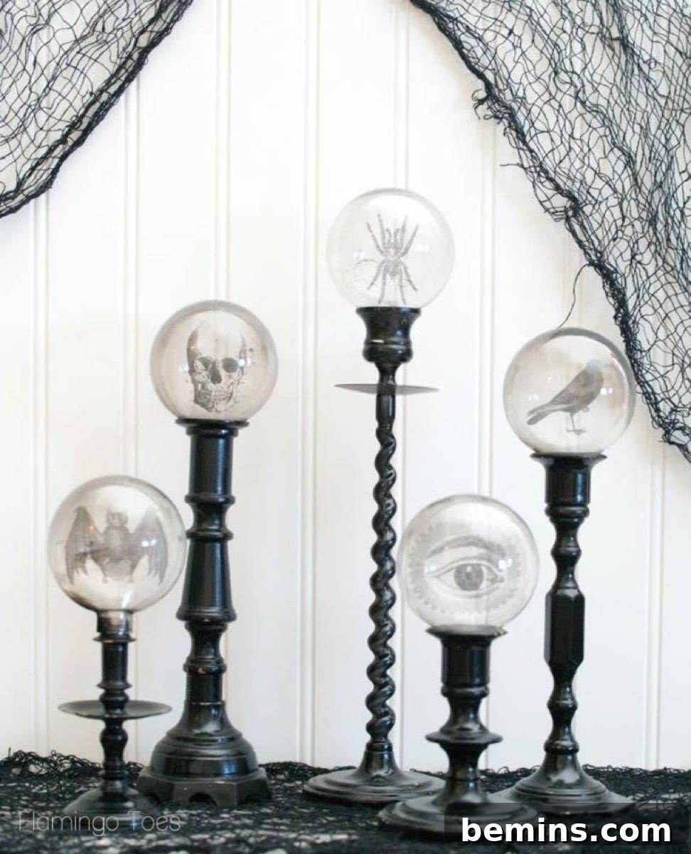 50+ Spooktacular DIY Halloween Home Decor Ideas 22 Spooky crystal balls