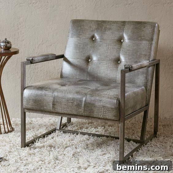 Snakeskin chair, a bold and daring furniture choice