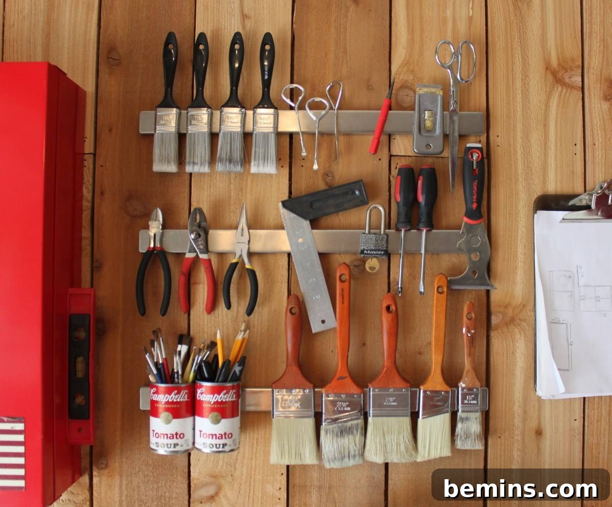 Magnetic Strips: Your Ultimate Home Organization Hack 16 Tools organized with magnetic knife racks