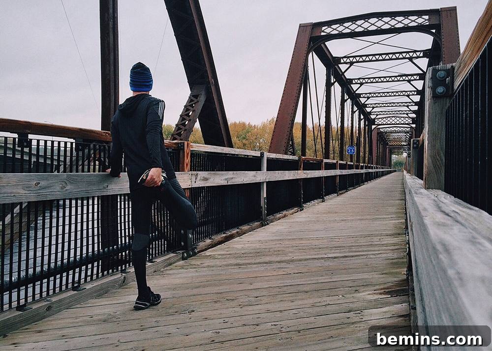 Runner on bridge - Symbolizing progress and achieving goals