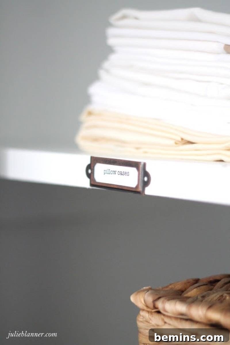 Closet Organization with Labels