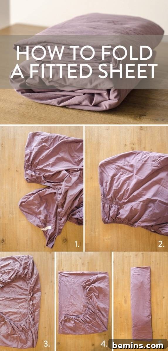 How to fold a fitted sheet step by step