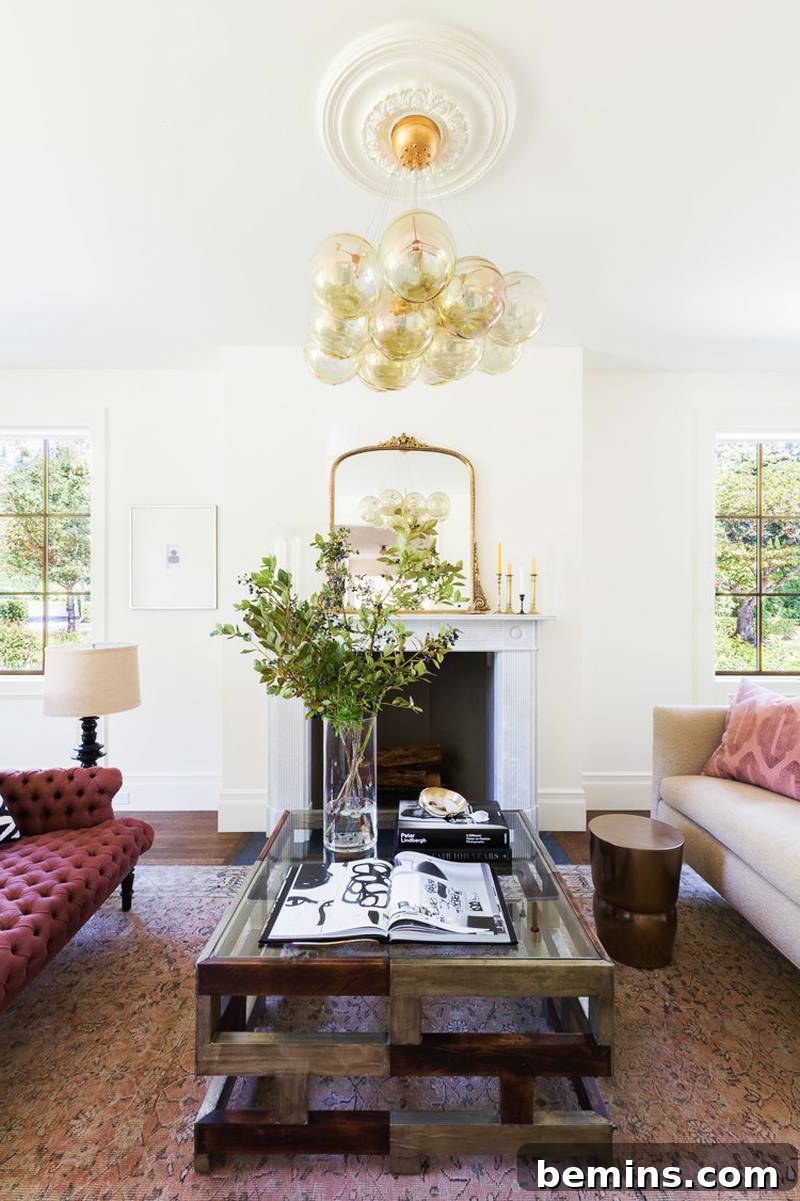 Autumn Hues: Elevating Your Living Space with Textural Accents 12 Living room with various light sources, creating a warm and inviting ambiance